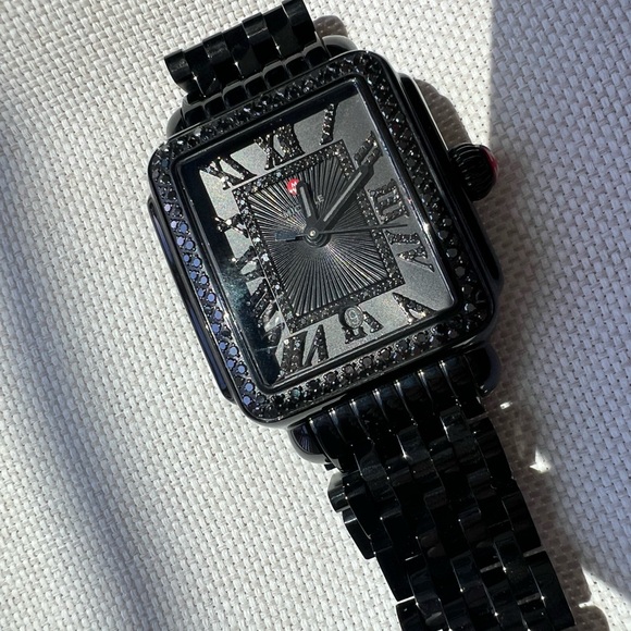 Brand New in Box Black Michele Deco Noir Diamond Watch 06T000215 - Picture 17 of 17